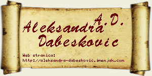 Aleksandra Dabesković vizit kartica